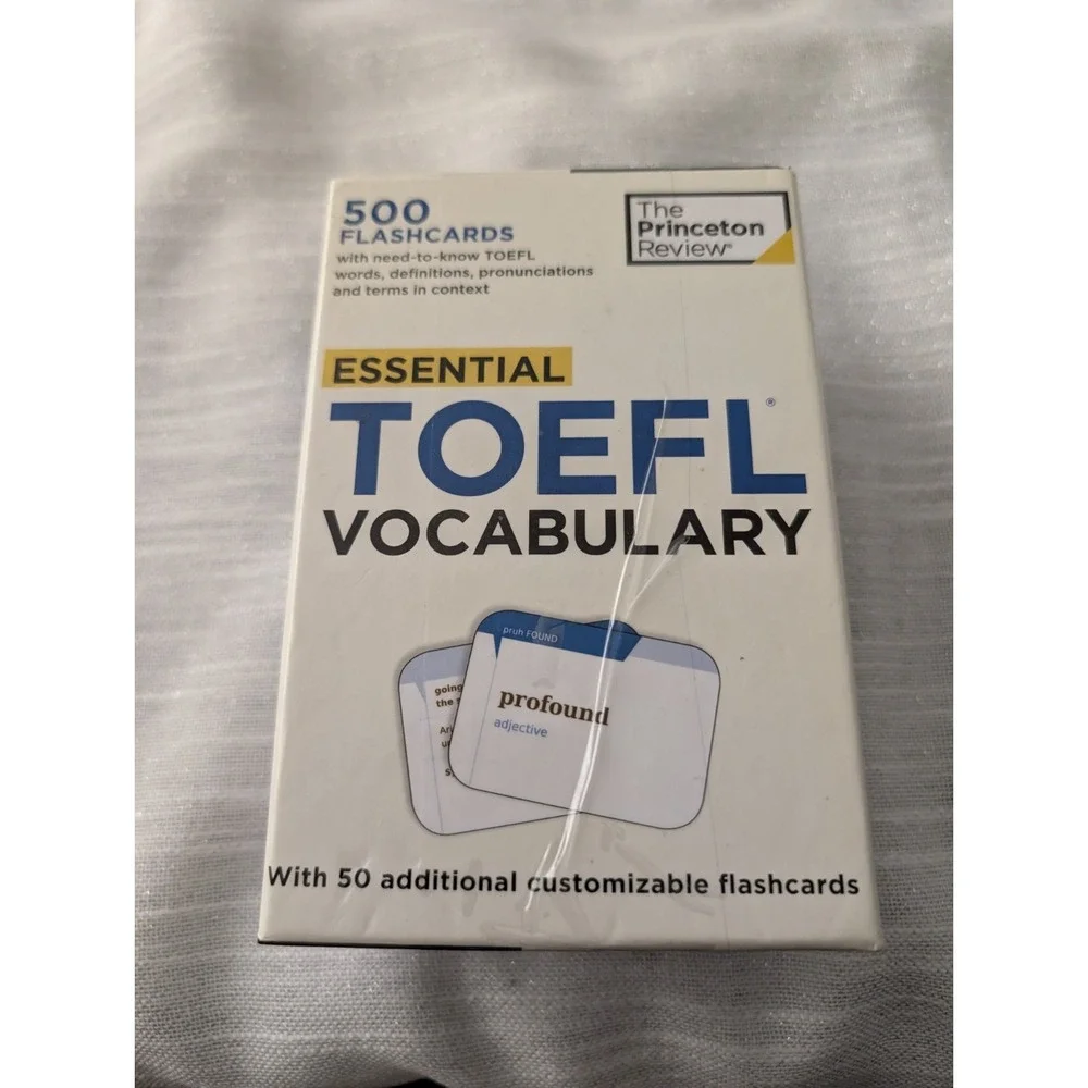 The Princeton Review Essential TOEFL Vocabulary 500 Flashcards NEW‎ SEALED
